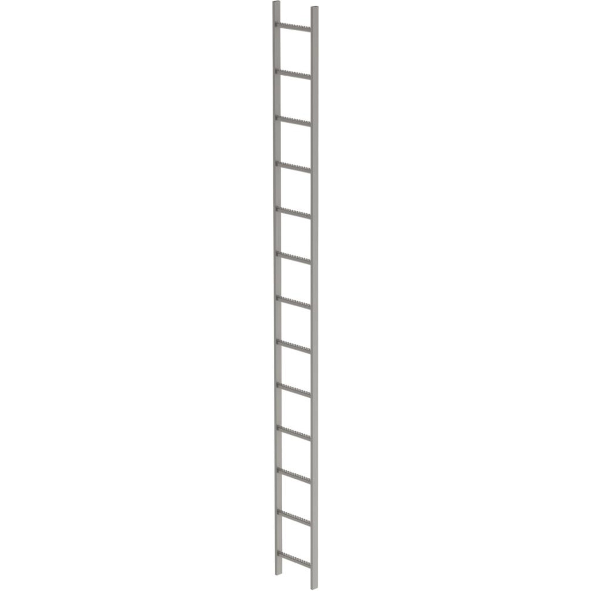 Schachtleiter 13 Sprossen L 3,64 m B340 mm LW 300 mm Edelstahl V4A