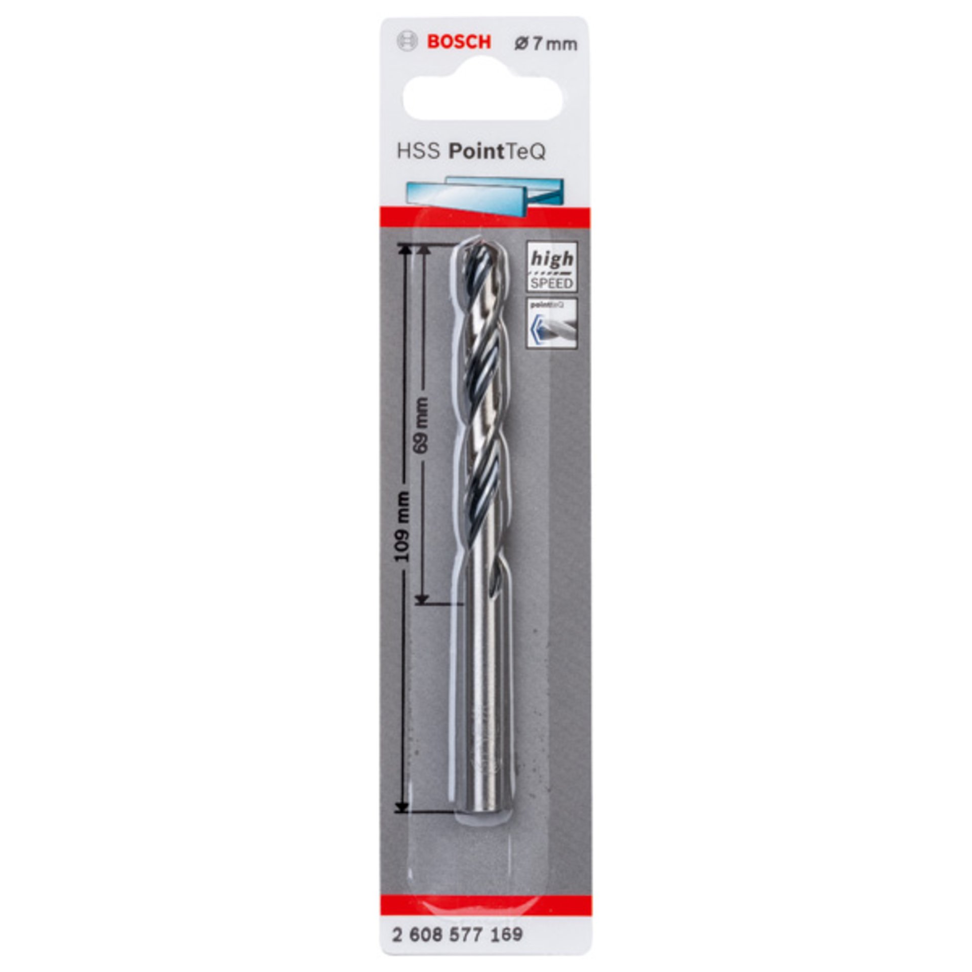 Metallspiralbohrer HSS PointTeQ, DIN 338, 7,0 mm, 1er-Pack