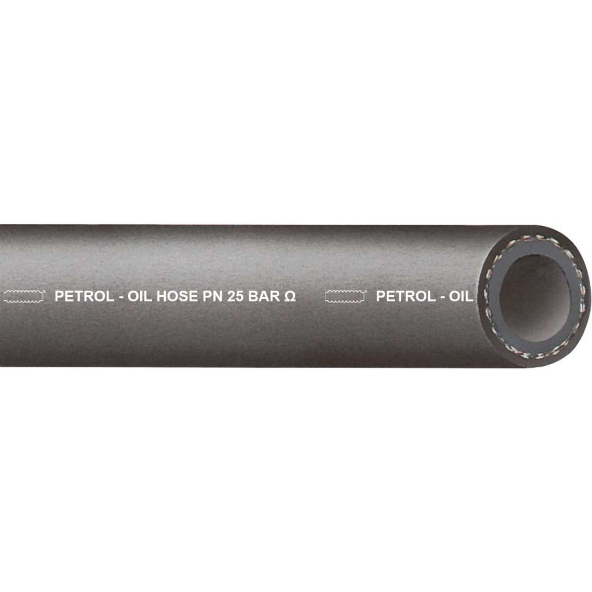 Öl-/Benzinschlauch PETROL-OIL, schwarz, 25bar, 25x5,5 mm
