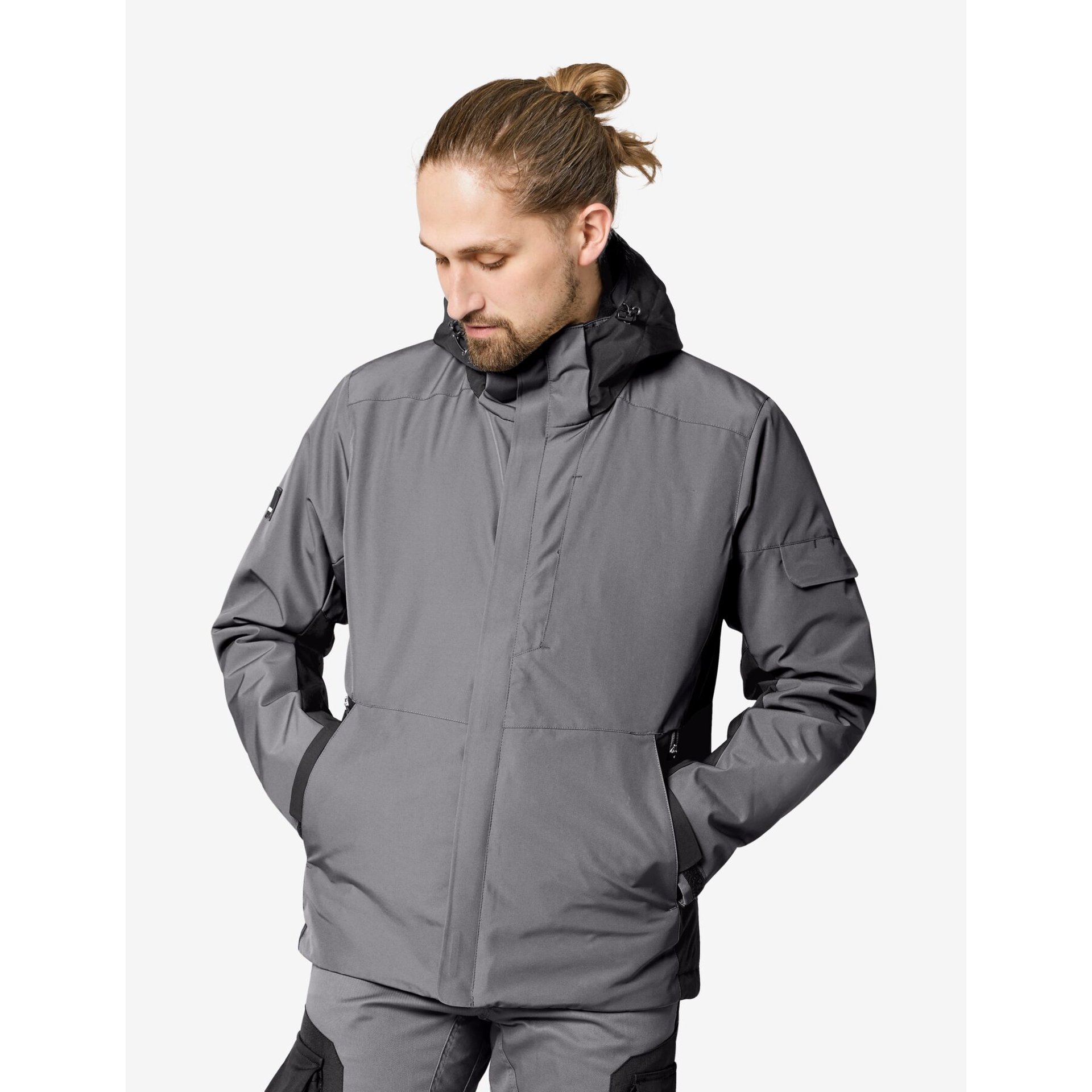 GEORG Arbeitsjacke Primaloft grau-schwarz L