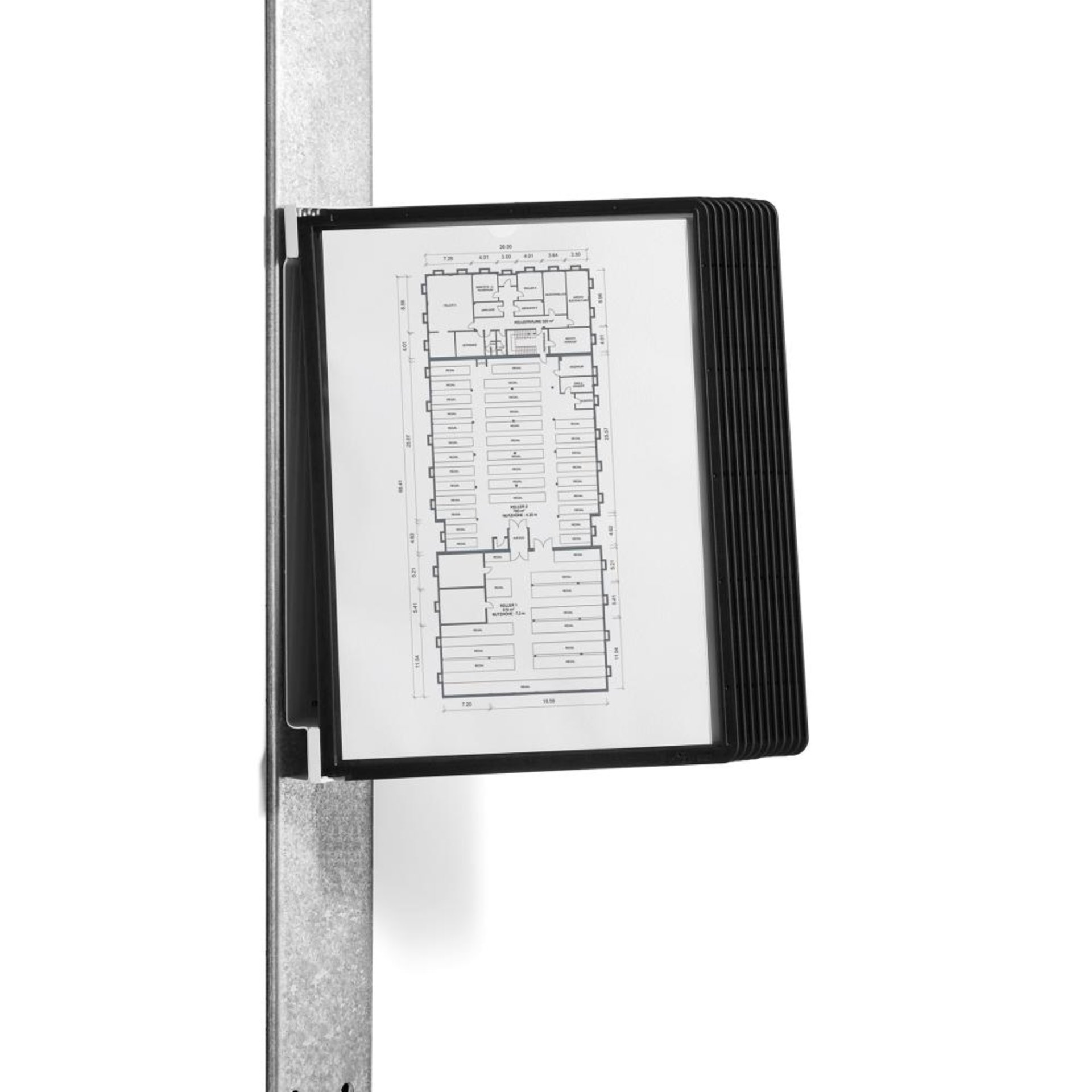 Sichttafelsystem magnetischer Wandhalter 10 Sichttafeln A4.