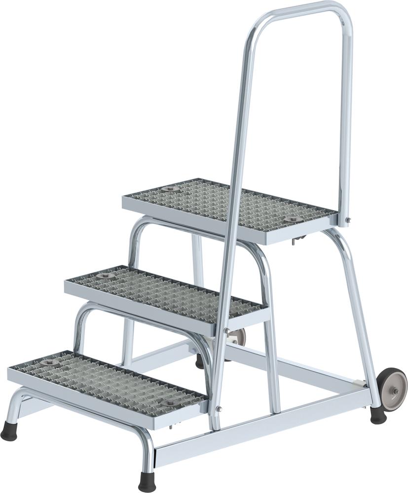 Aluminium Arbeitspodest 2,6m, 3 Stufen Handl