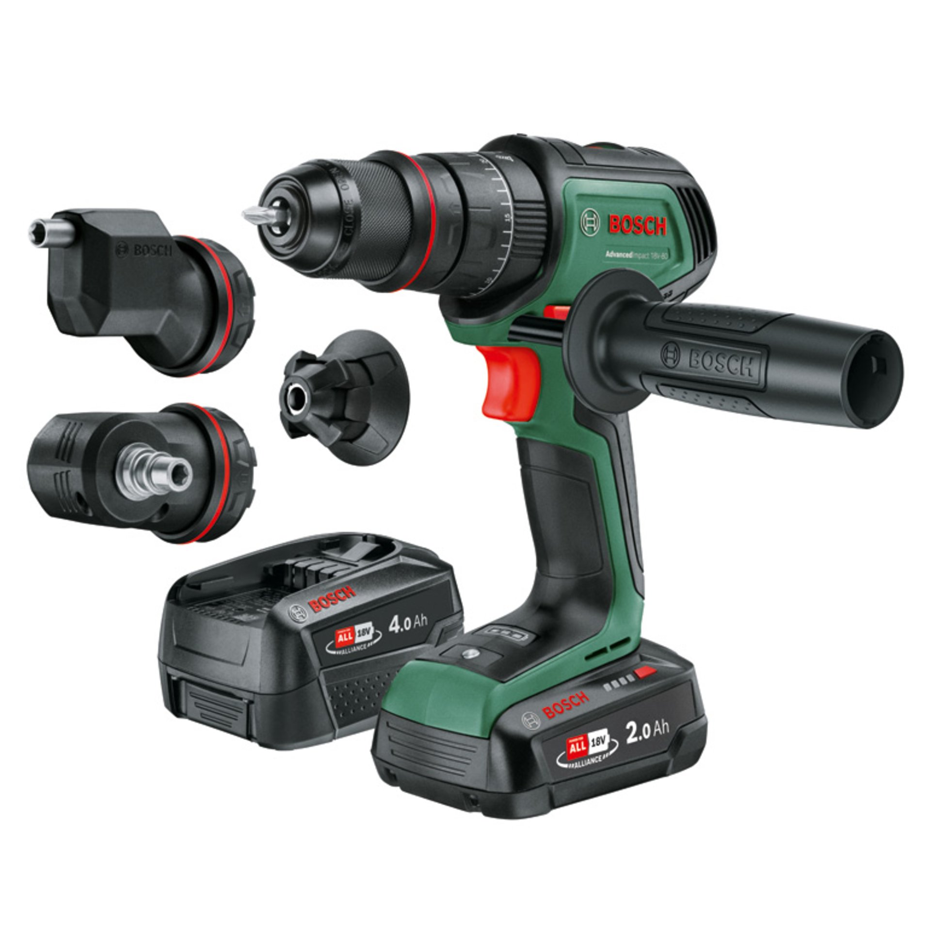 Akku-Schlagbohrmaschine AdvancedImpact 18V-80 QuickSnap, 2 x Akku PBA 18V