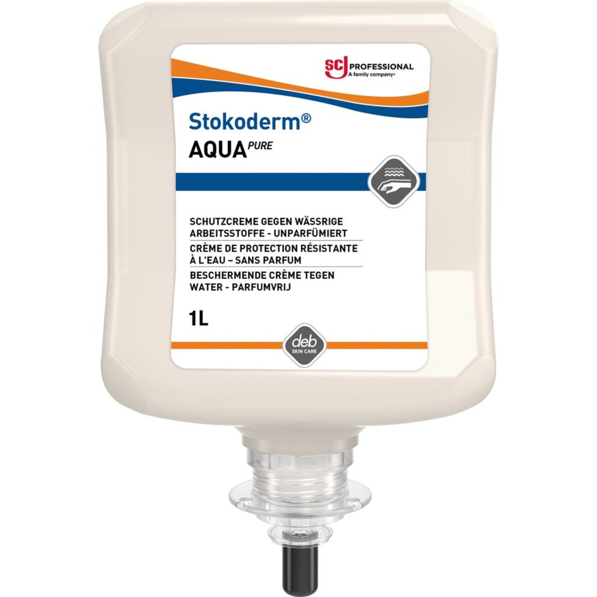 Stokoderm AQUA PURE Spezial-Hautschutzcreme 1 l Kartusche