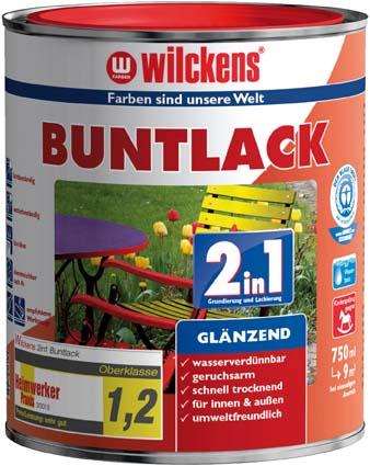Buntlack 2in1, 750 ml glänz., reinweiß RAL9010
