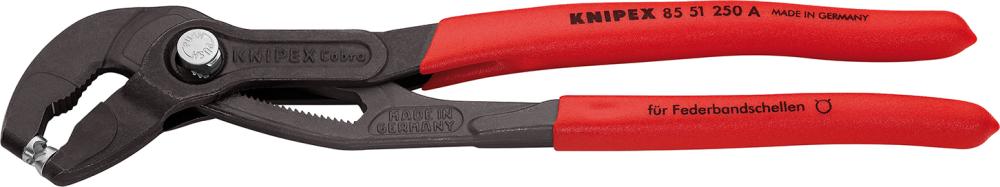 Knipex Schlauchklemmenzange für Federbandschellen Griffe kunststoffüberzogen 250mm Knipex Schlauchklemmenzange für Federbandschellen Griffe kunststoffüberzogen 250mm