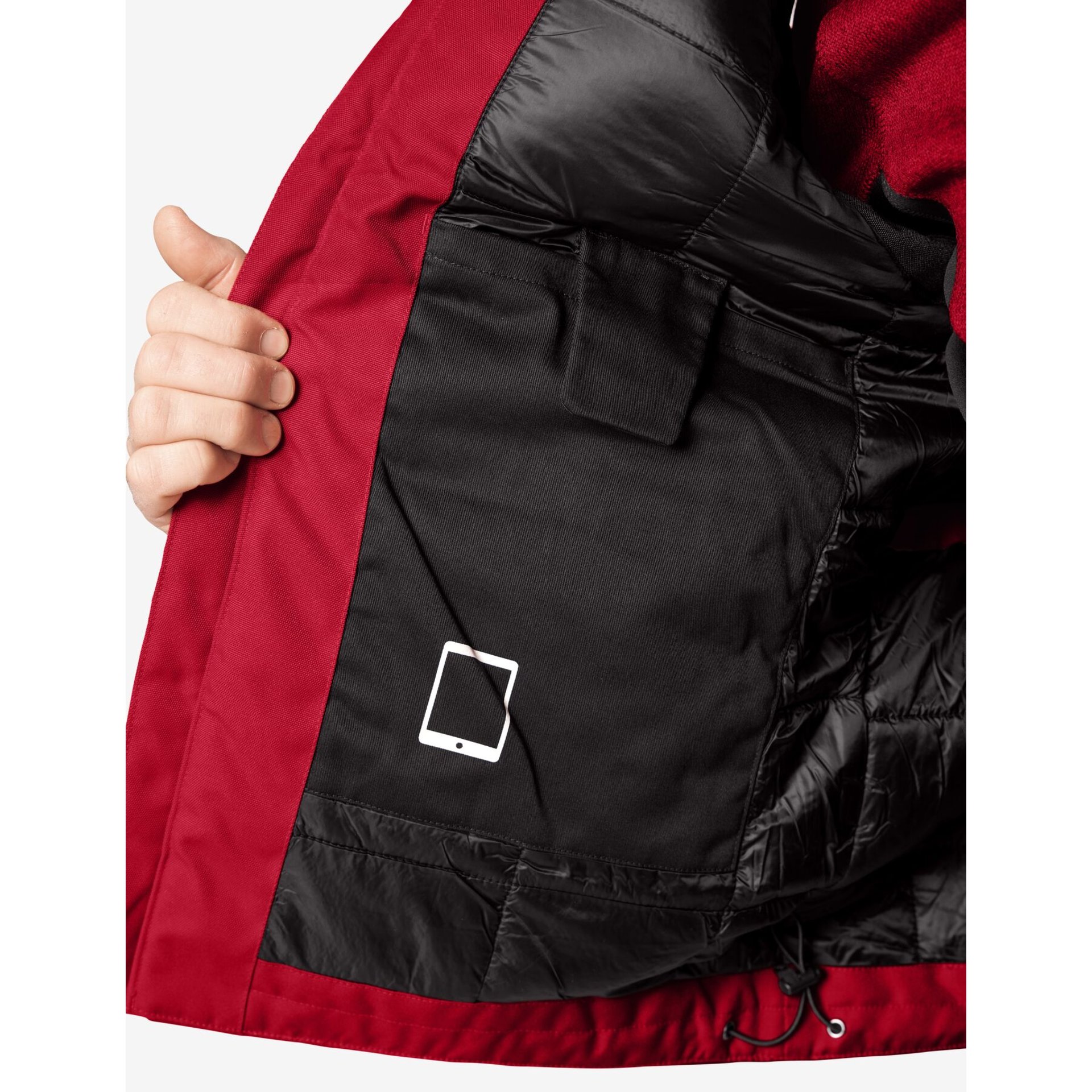 HAUKE Arbeitsweste rot-schwarz 4XL