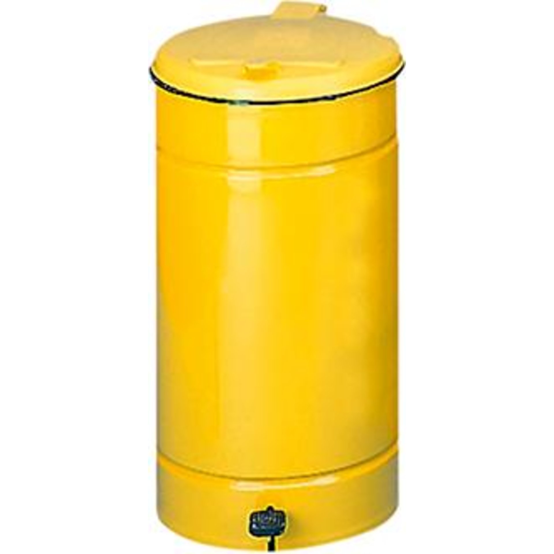 Abfallbehälter m.Pedal H700 mm D450 mm gelb VAR