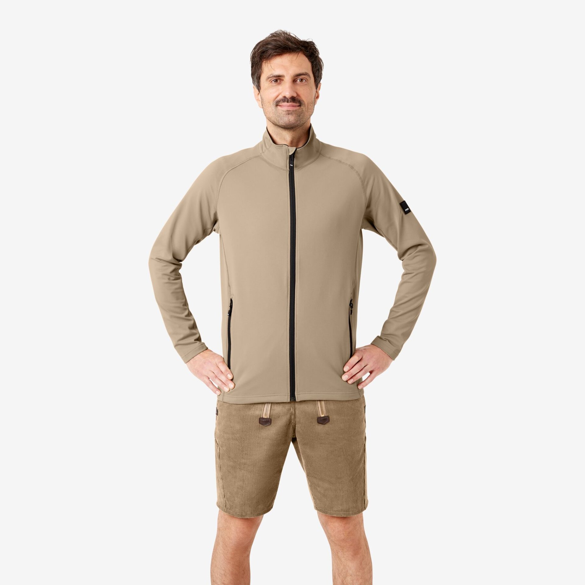 KUNO Jersey-Fleecejacke beige 4XL