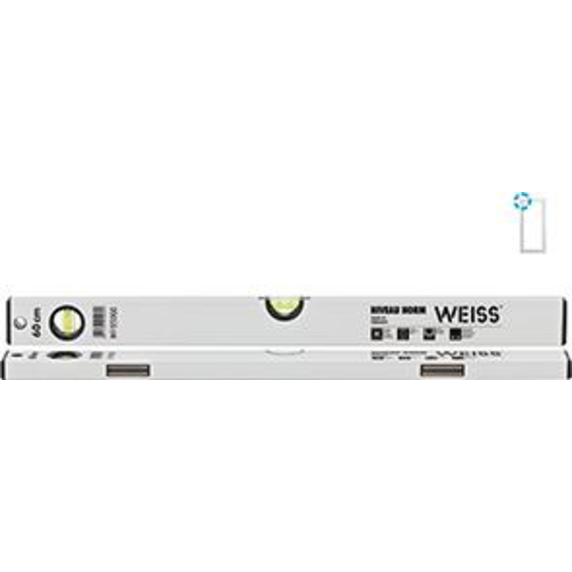 Magnet-Wasserwaage 50 cm Weiss
