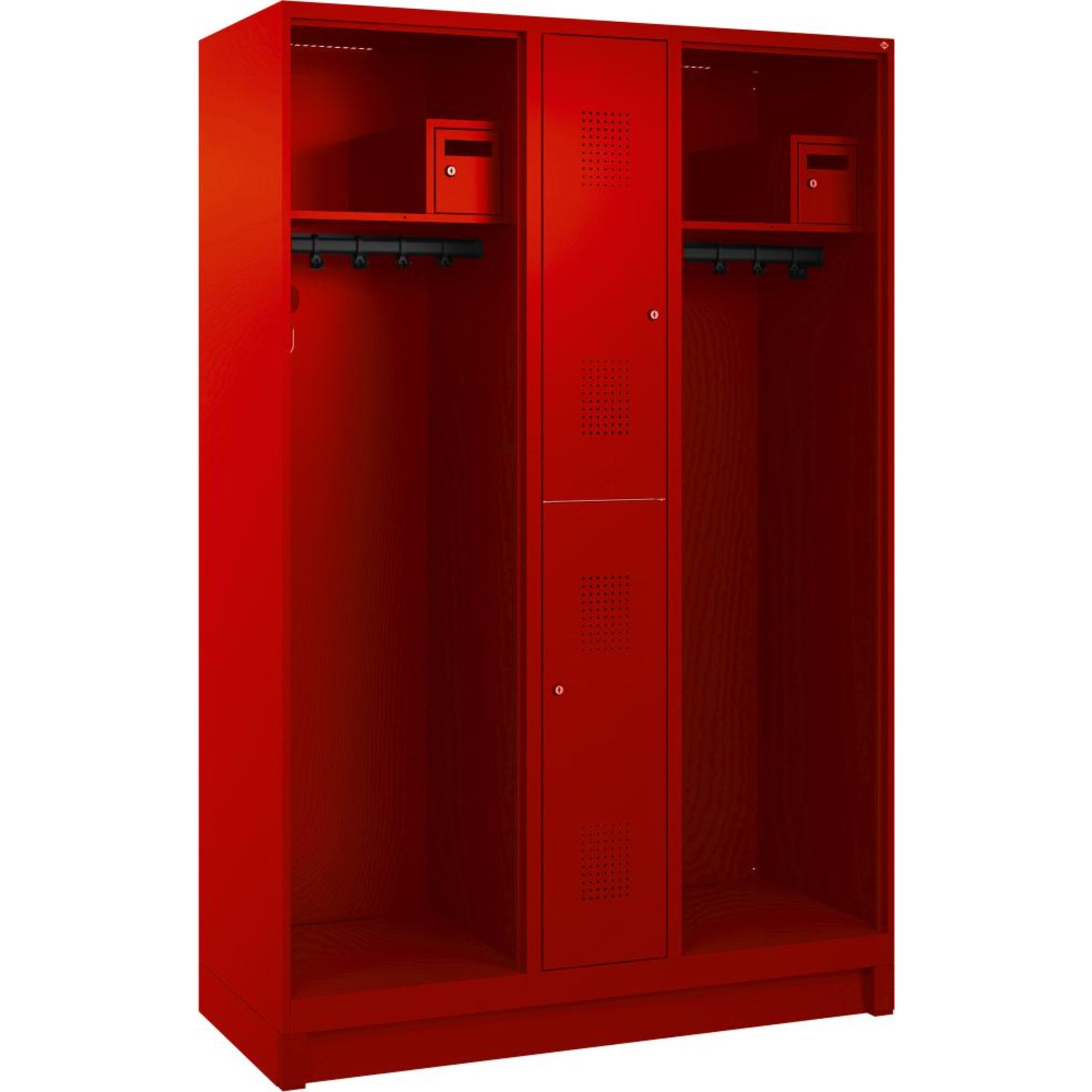 Feuerwehrgarderobenschrank MAXI, mit 100 mm Sockel