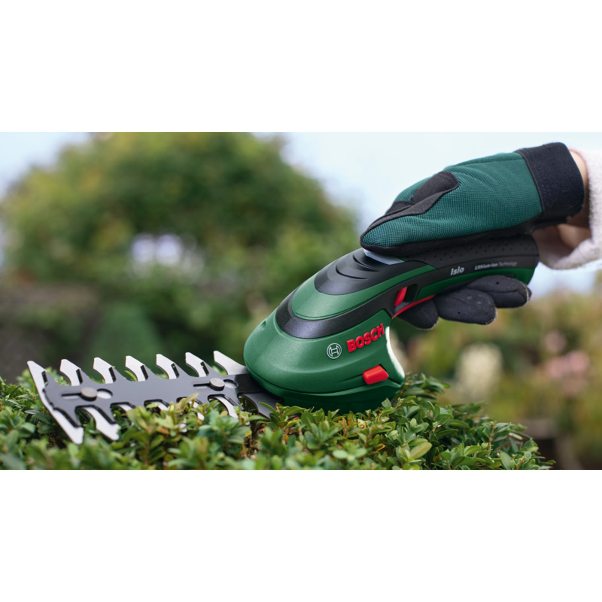 Akku-Gras- und Strauchschere Isio, 2 x Messer-Set (8 cm + 12 cm)