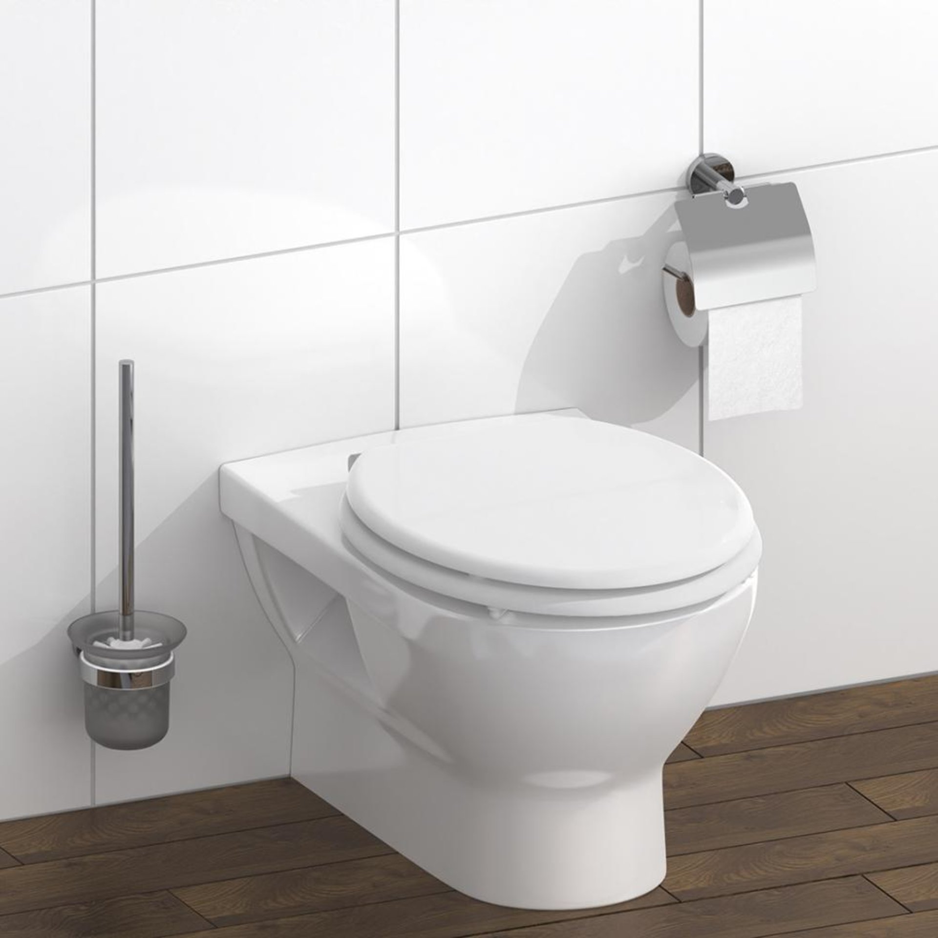Holzkern WC-Sitz WHITE, mit Absenkautomatik mit Absenkautomatik