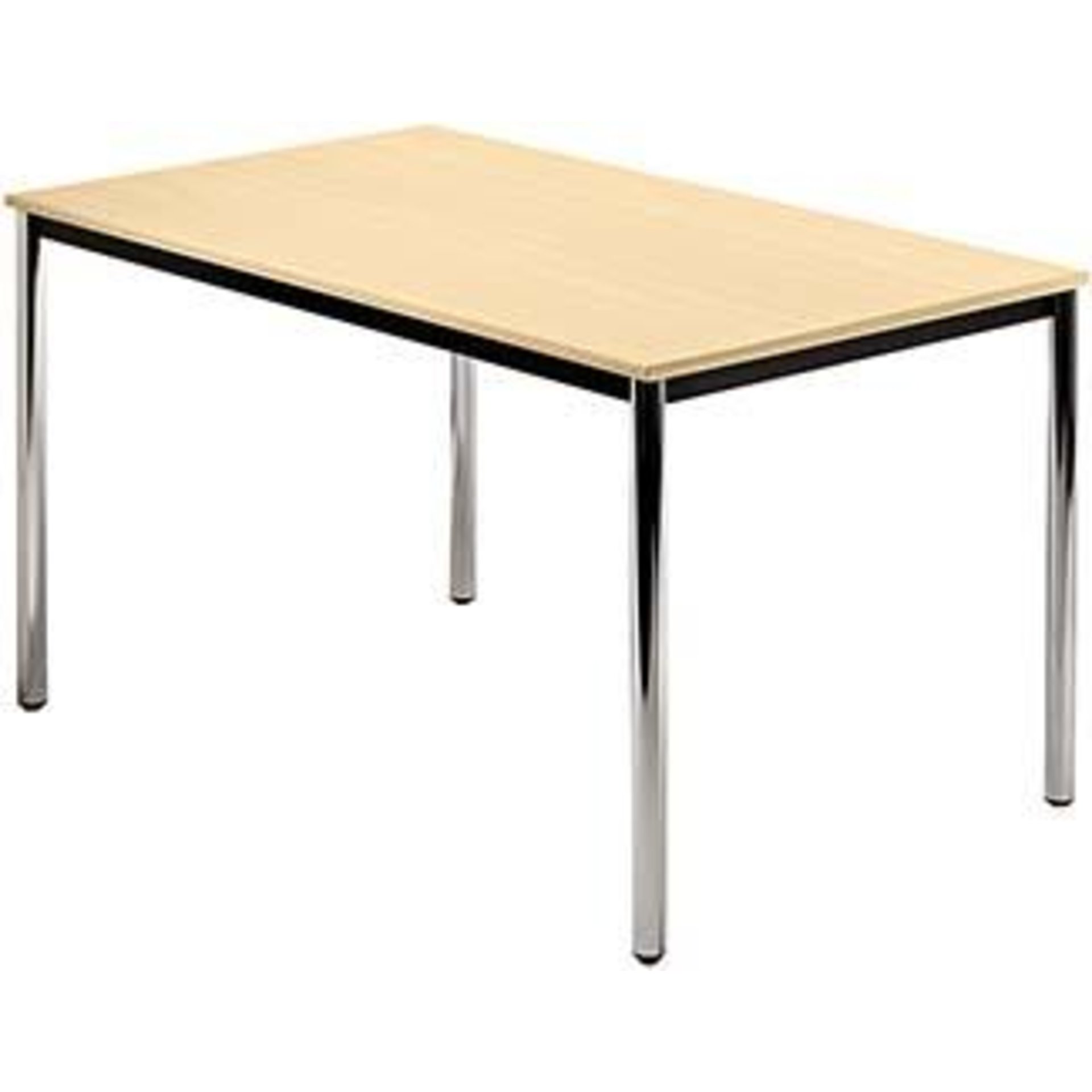 Bespr.-tisch 120 x 80 Ahorn/Chrom