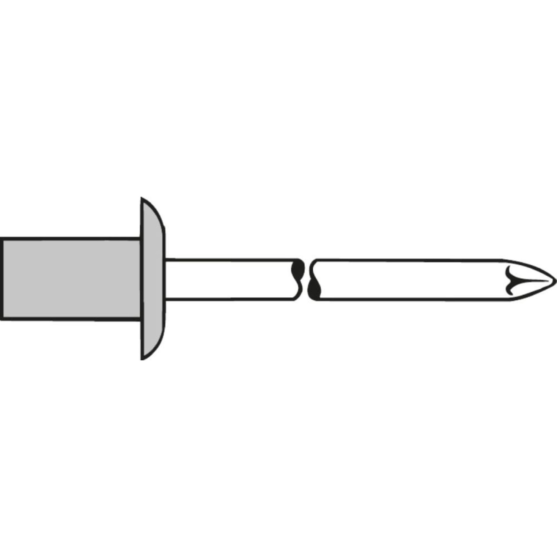 Blindniet CAP Alu/Stahl Flachrundkopf 4x12,5mm GESIPA