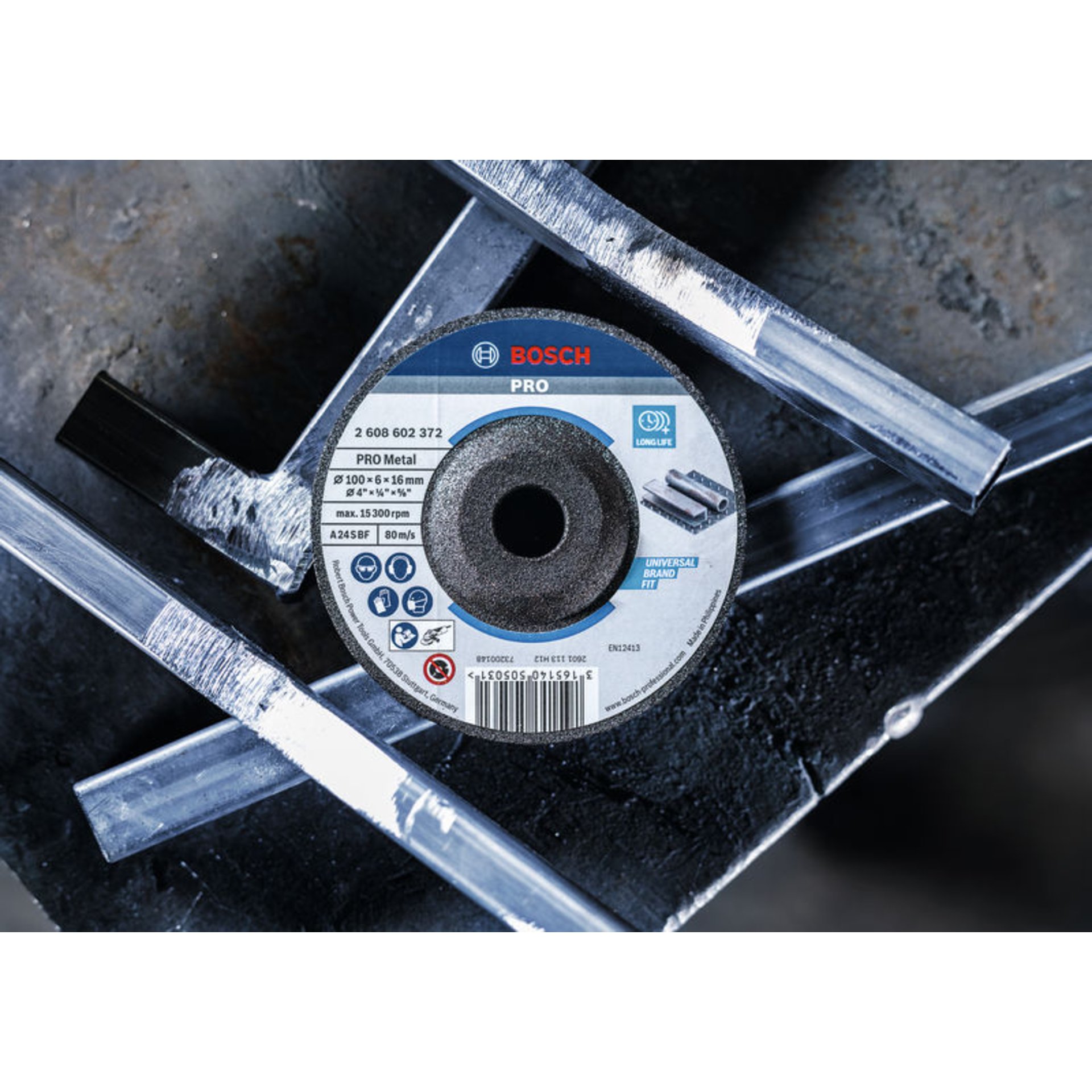 PRO Metal Schleifscheibe, 100 x 6 x 16 mm