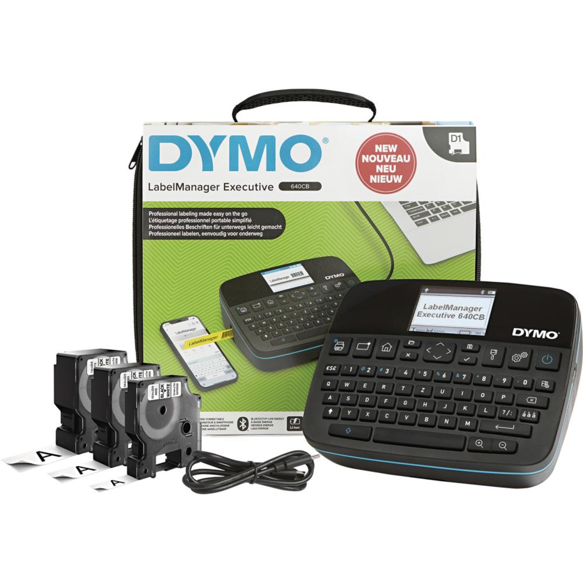 DYMO LabelManager Executi640CB m.3 D1 Schriftbän. inkl.Softcase-Tragetasche