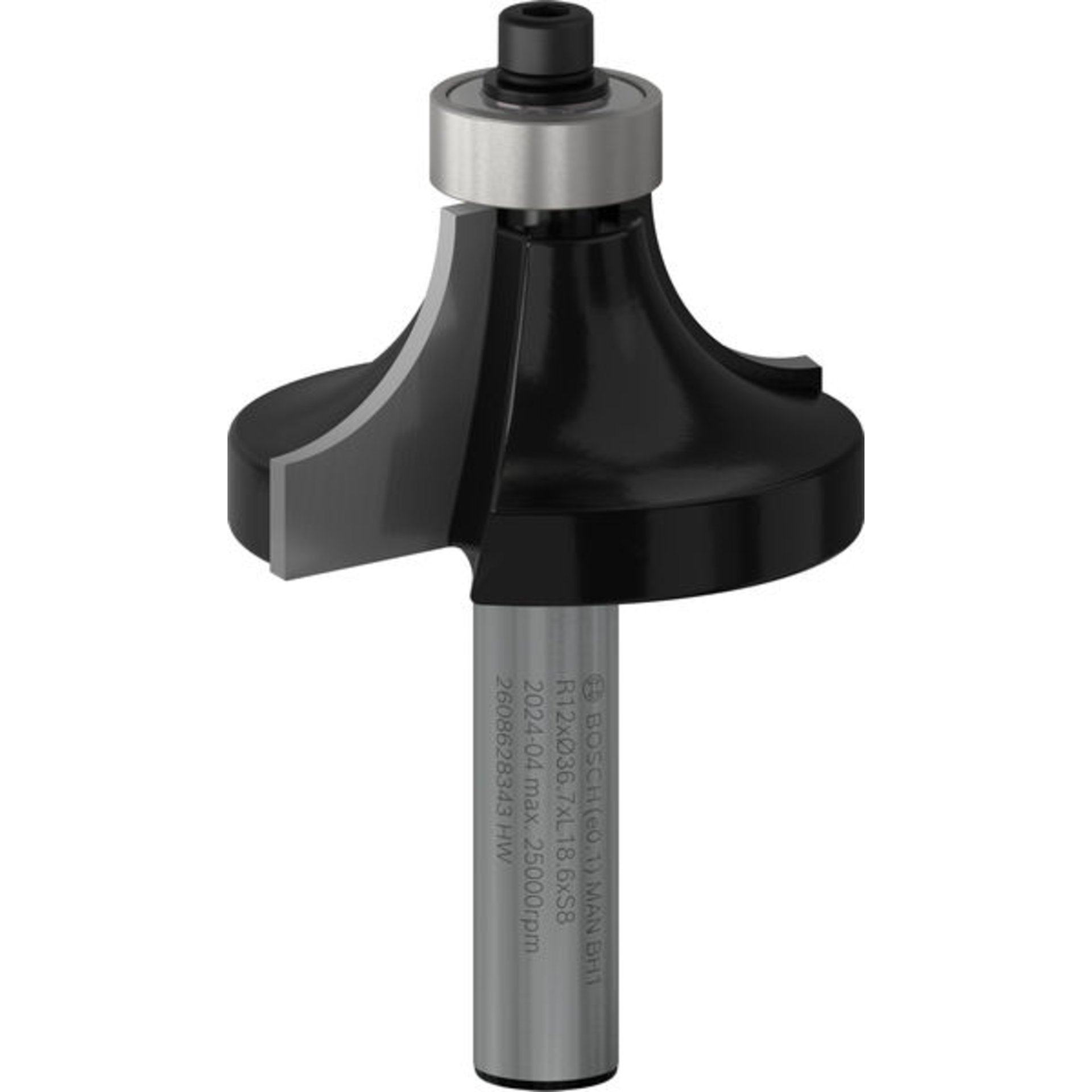 PRO Abrundfräser, R 12, Schaft 8 mm