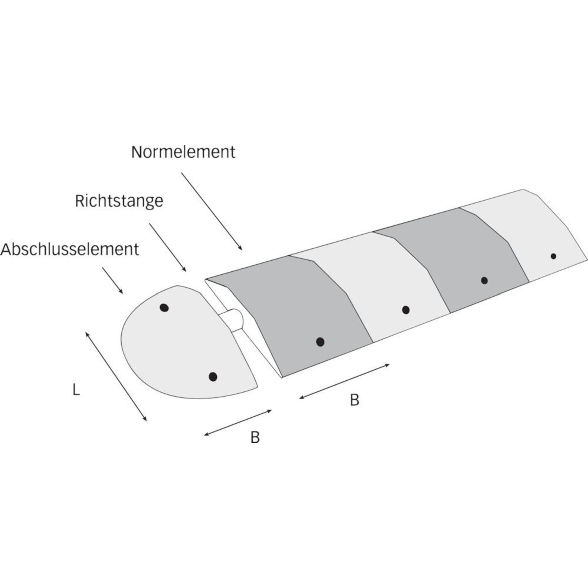 Fahrbahnschwelle Normelemschwarz, Topstop 20