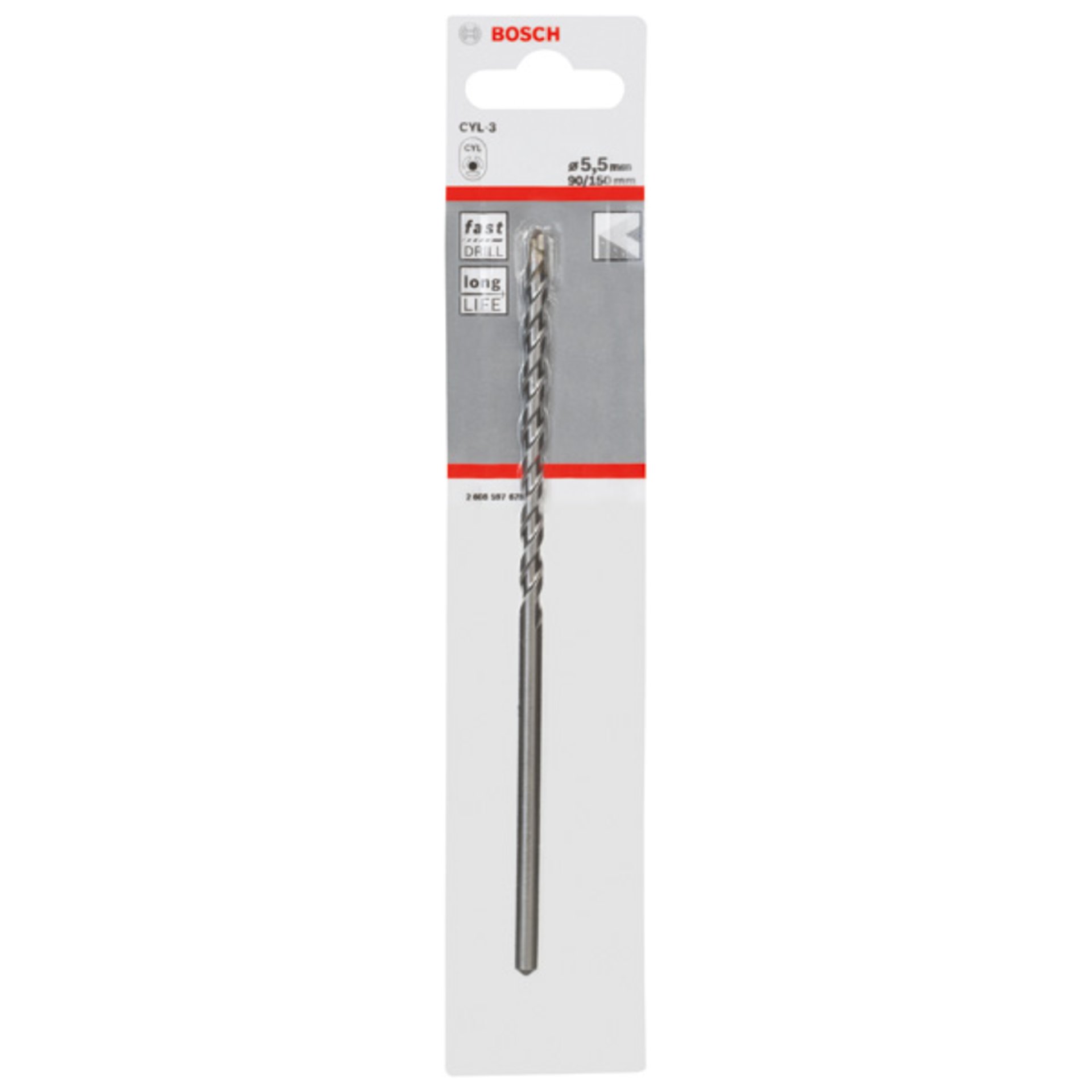Betonbohrer CYL-3, 5,5 x 90 x 150 mm, d 4,5 mm, 1er-Pack