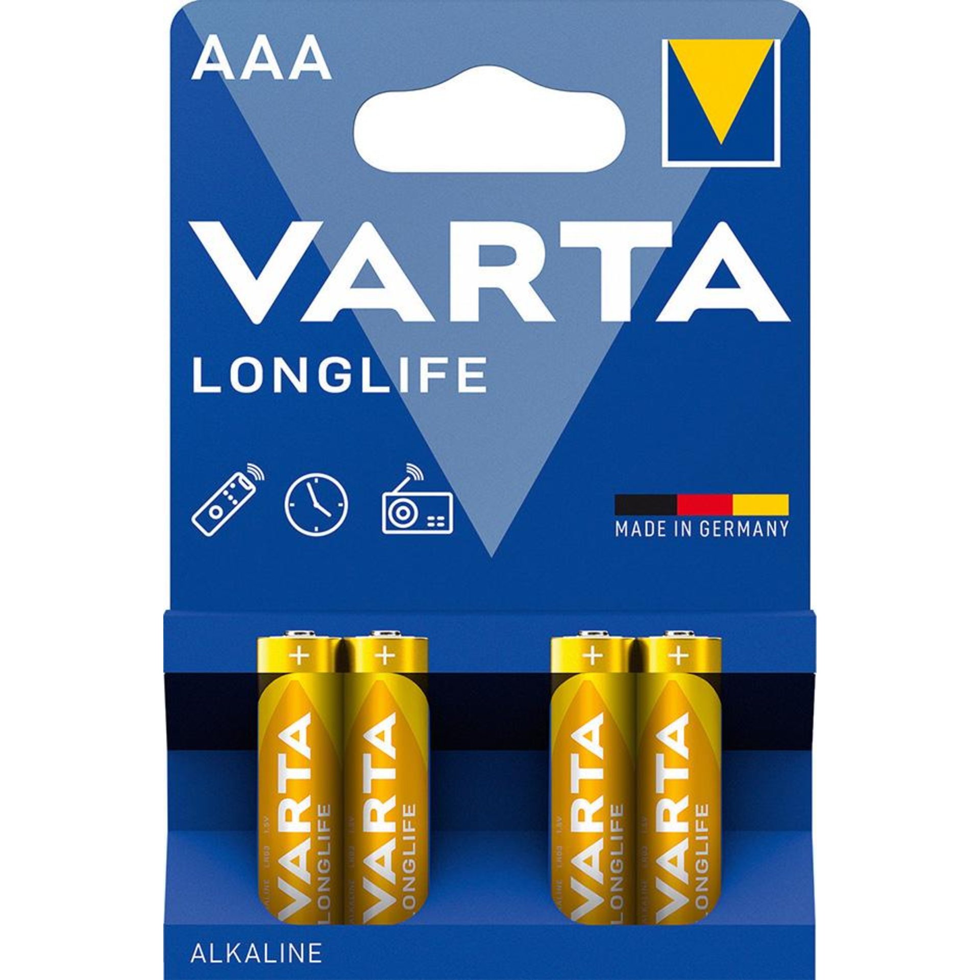 Batterie Longlife AAA, 8-er Folie VARTA