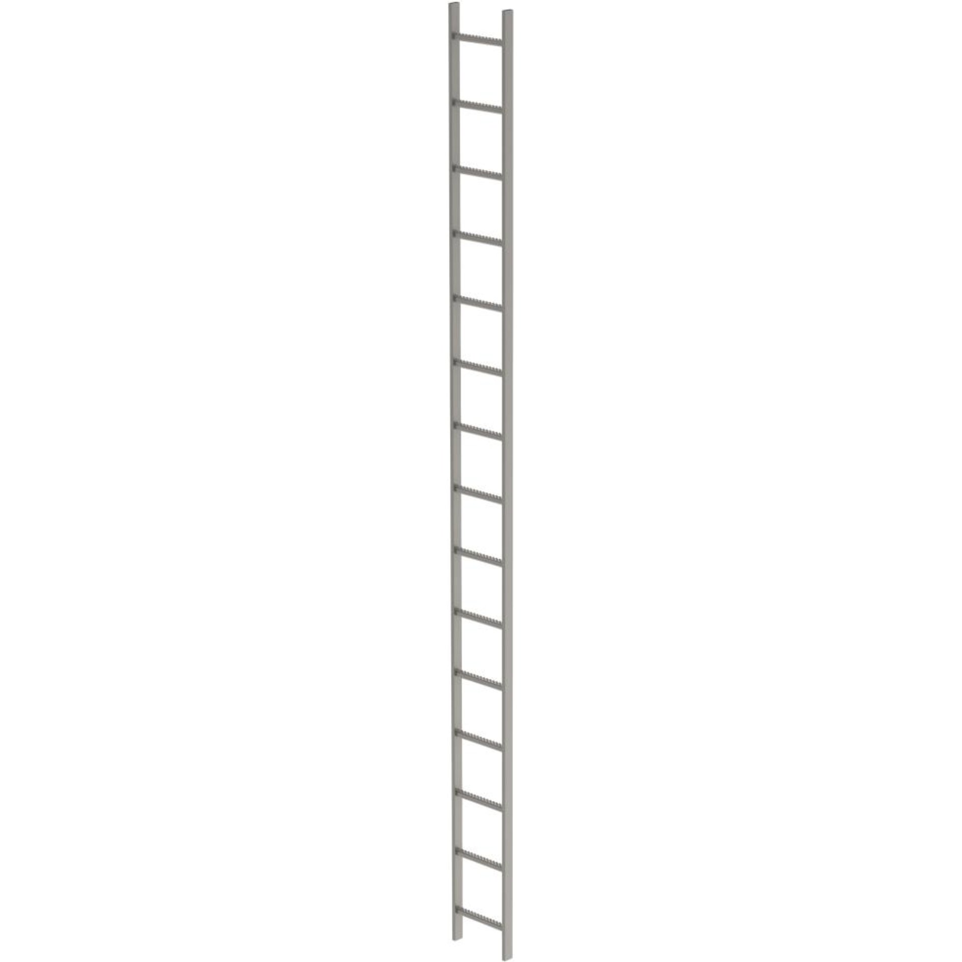 Schachtleiter 15 Sprossen L 4,20 m B340 mm LW 300 mm Edelstahl V4A
