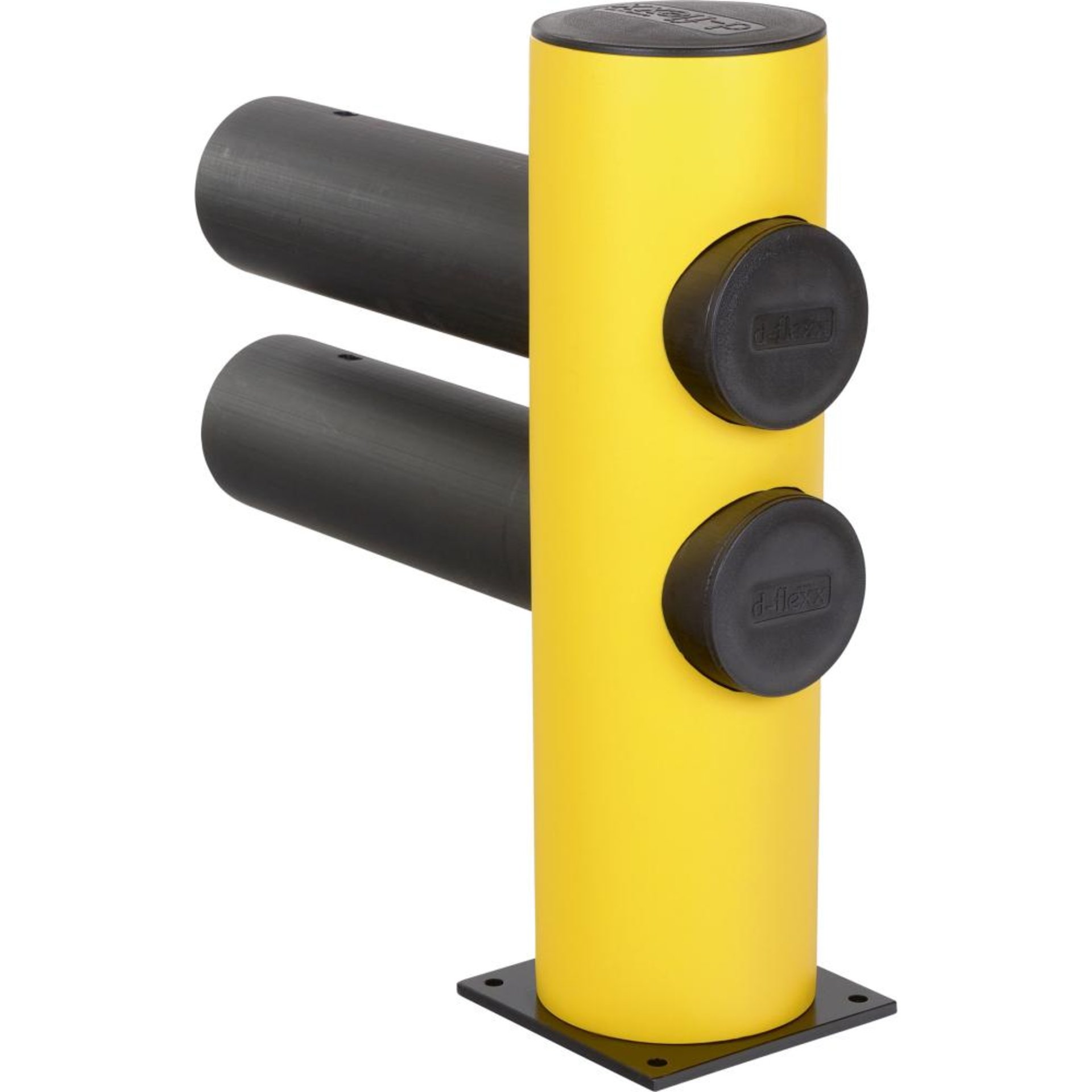 Endpfosten für Barriere Hotel H706xB600xD200 mm schwarz/gelb