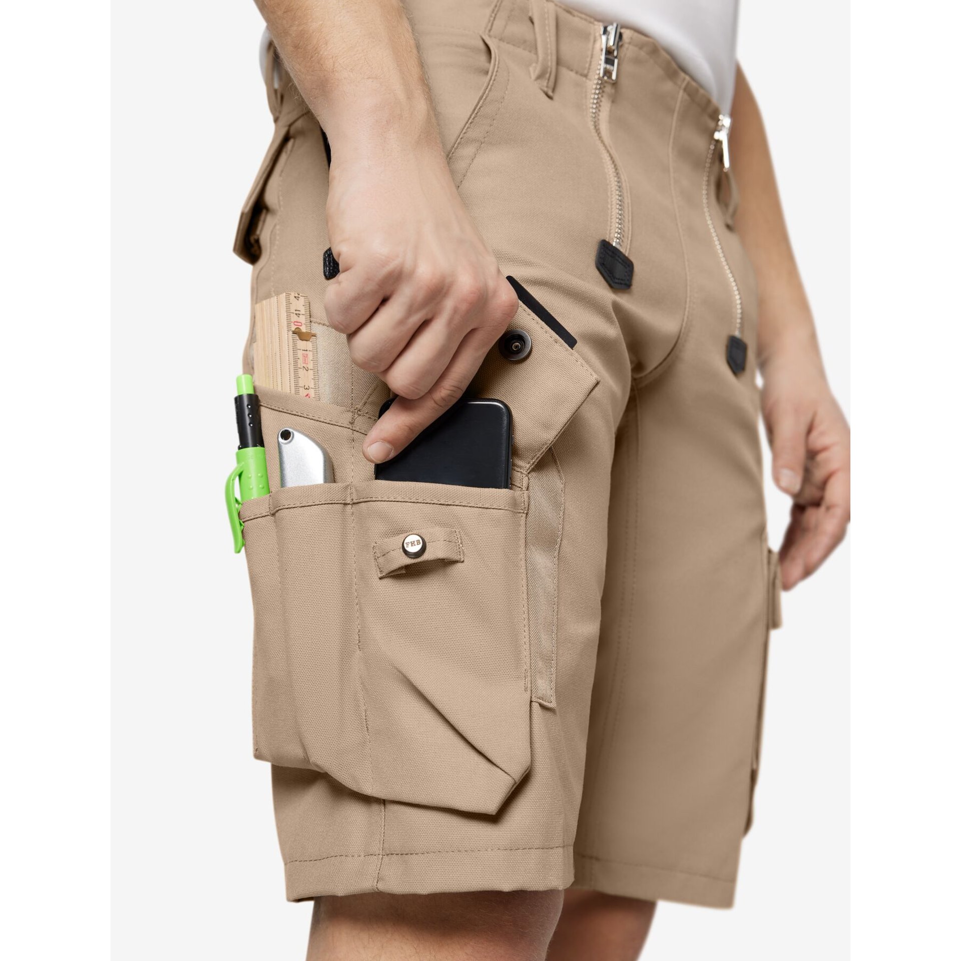 SASCHA Zunft-Bermuda Canvas beige 60