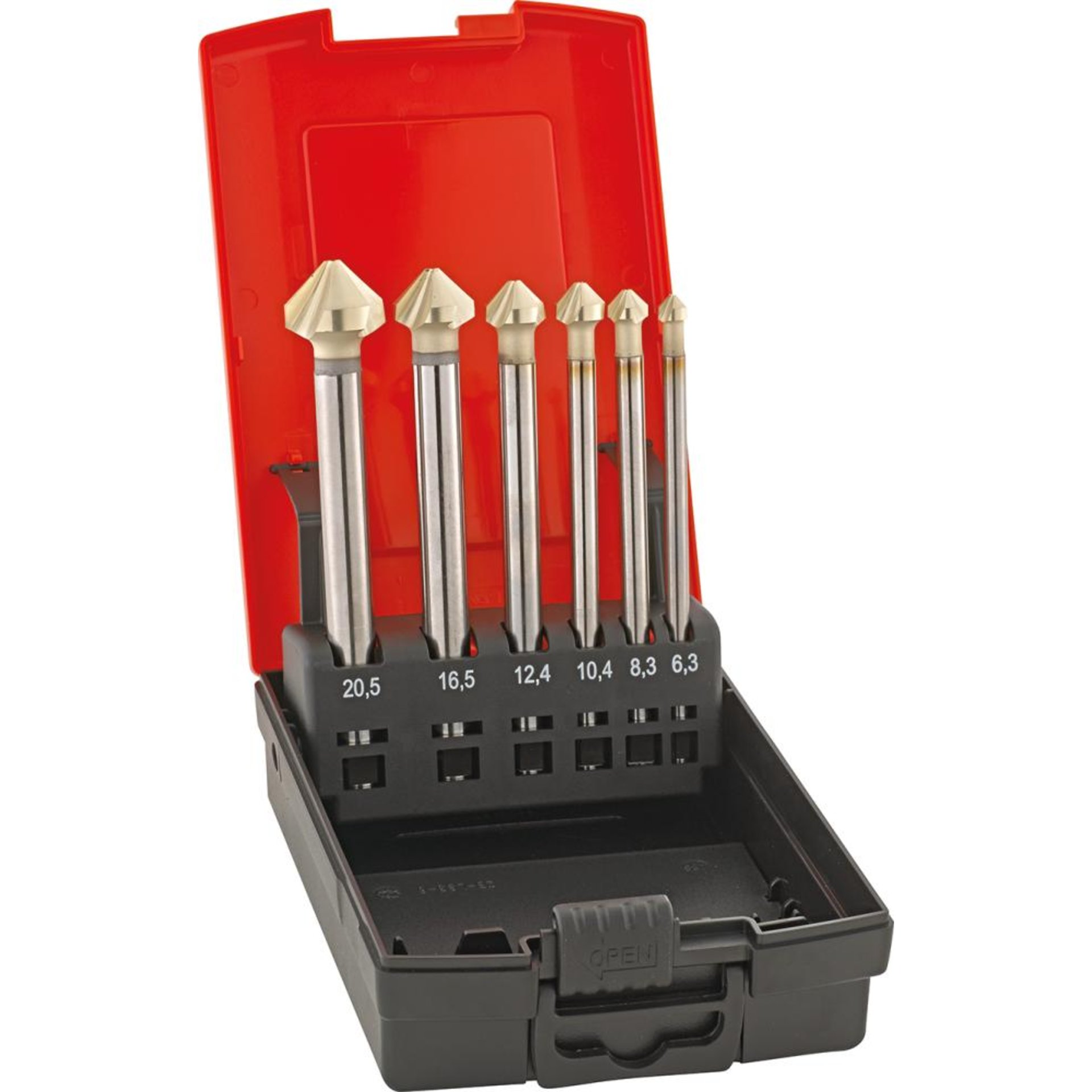 Kegelsenker Set HSSE DIN335 6,3 - 20,5mm zyl. 90Grad Form C ugt DUO+ lang FORMAT