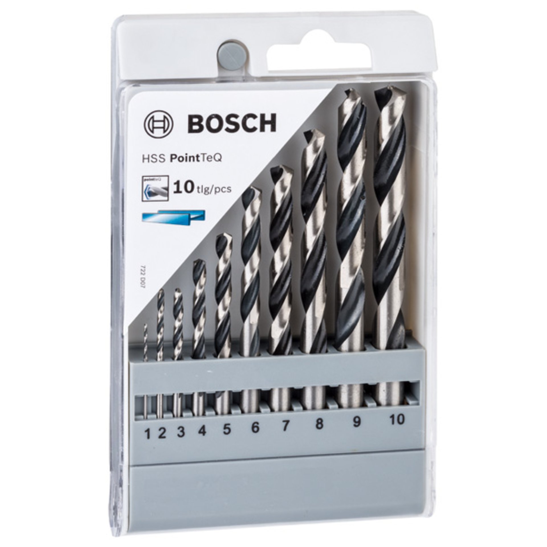 HSS-Spiralbohrer-Set PointTeQ, 10-tlg., 1-10 mm