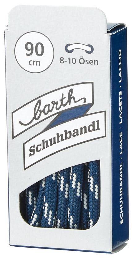 Barth Schnürsenkel 120 cm dick rund blau-weiß 6 Paar