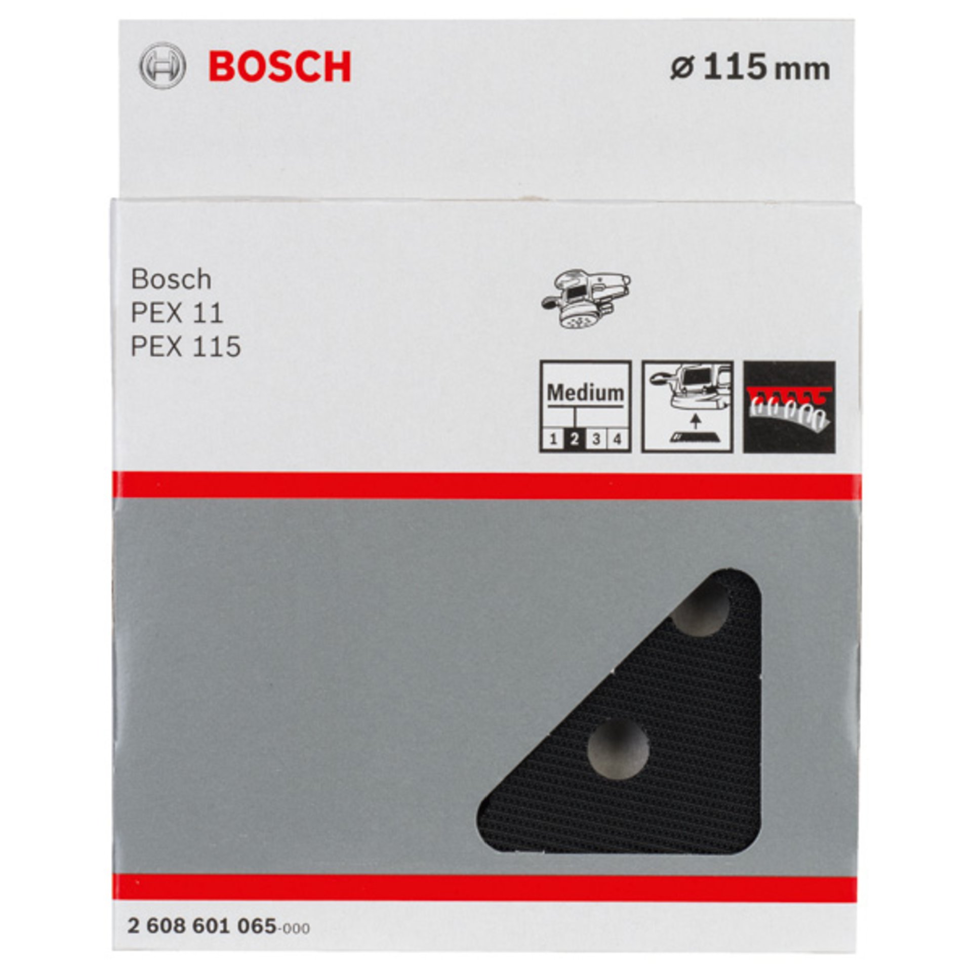 Schleifteller mittel, 115 mm, für PEX 115