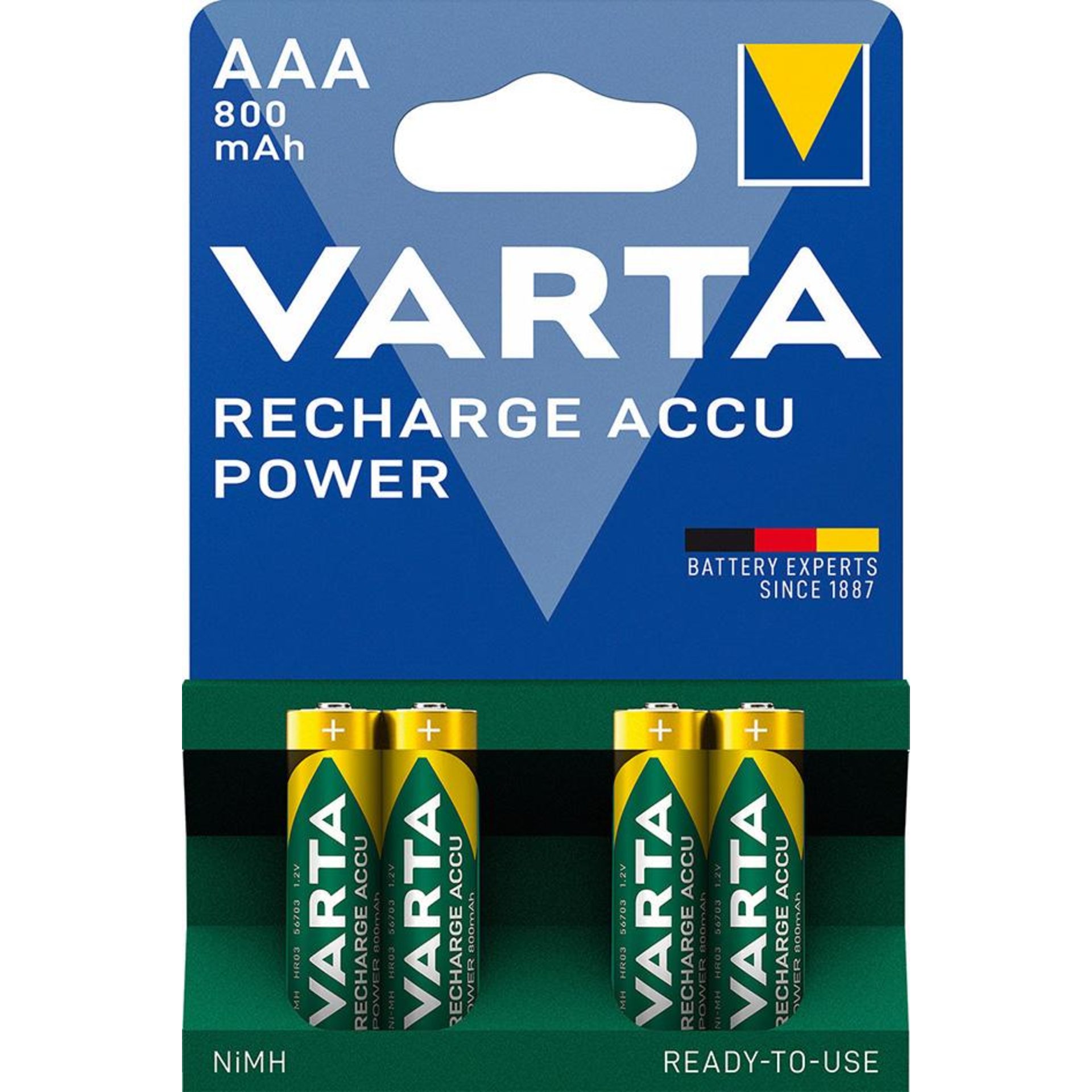 VARTA Power Accu R2U AAA Micro, HR03, 800 mAh