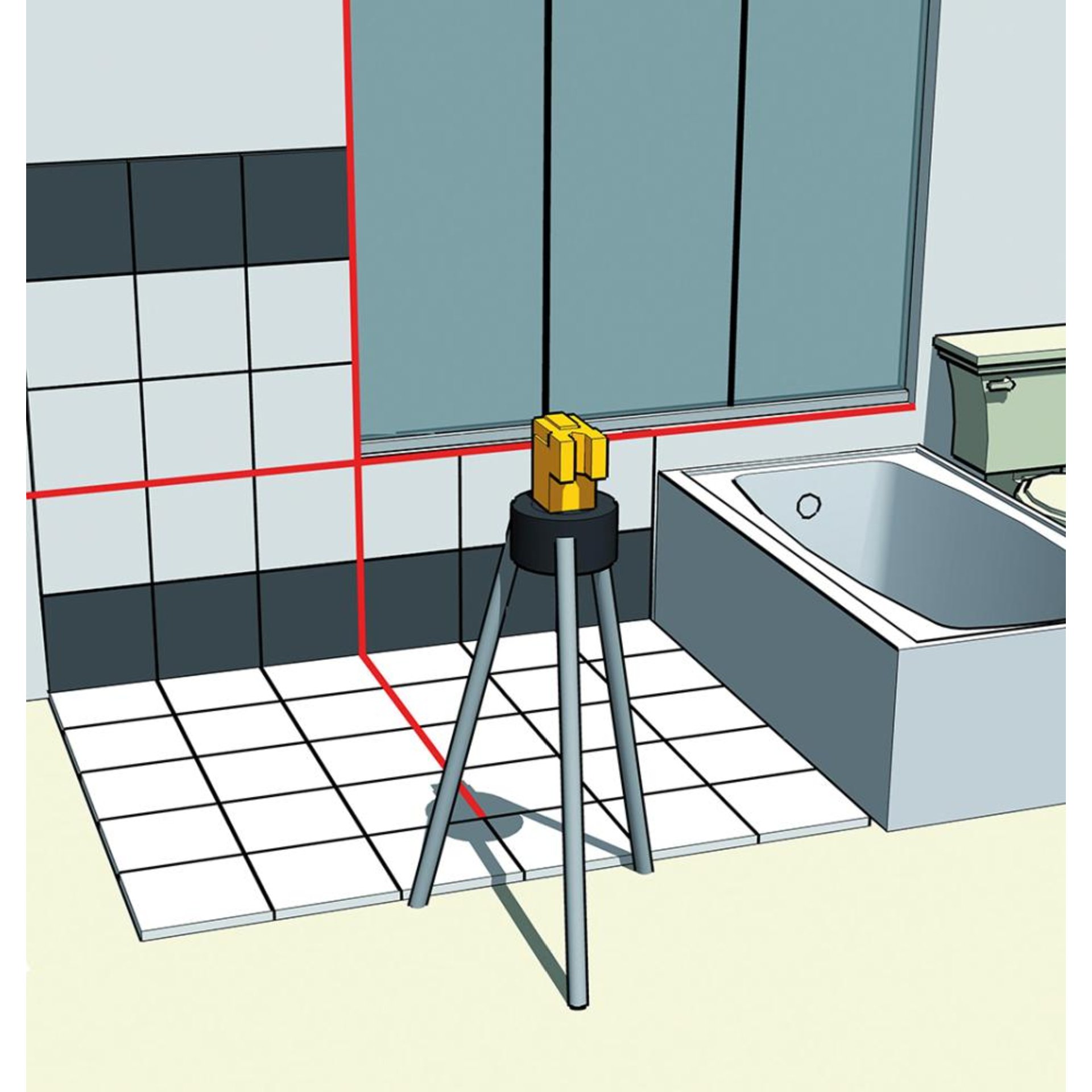 Kreuzlinien-Laser LAX 50 2-teilig Stabila