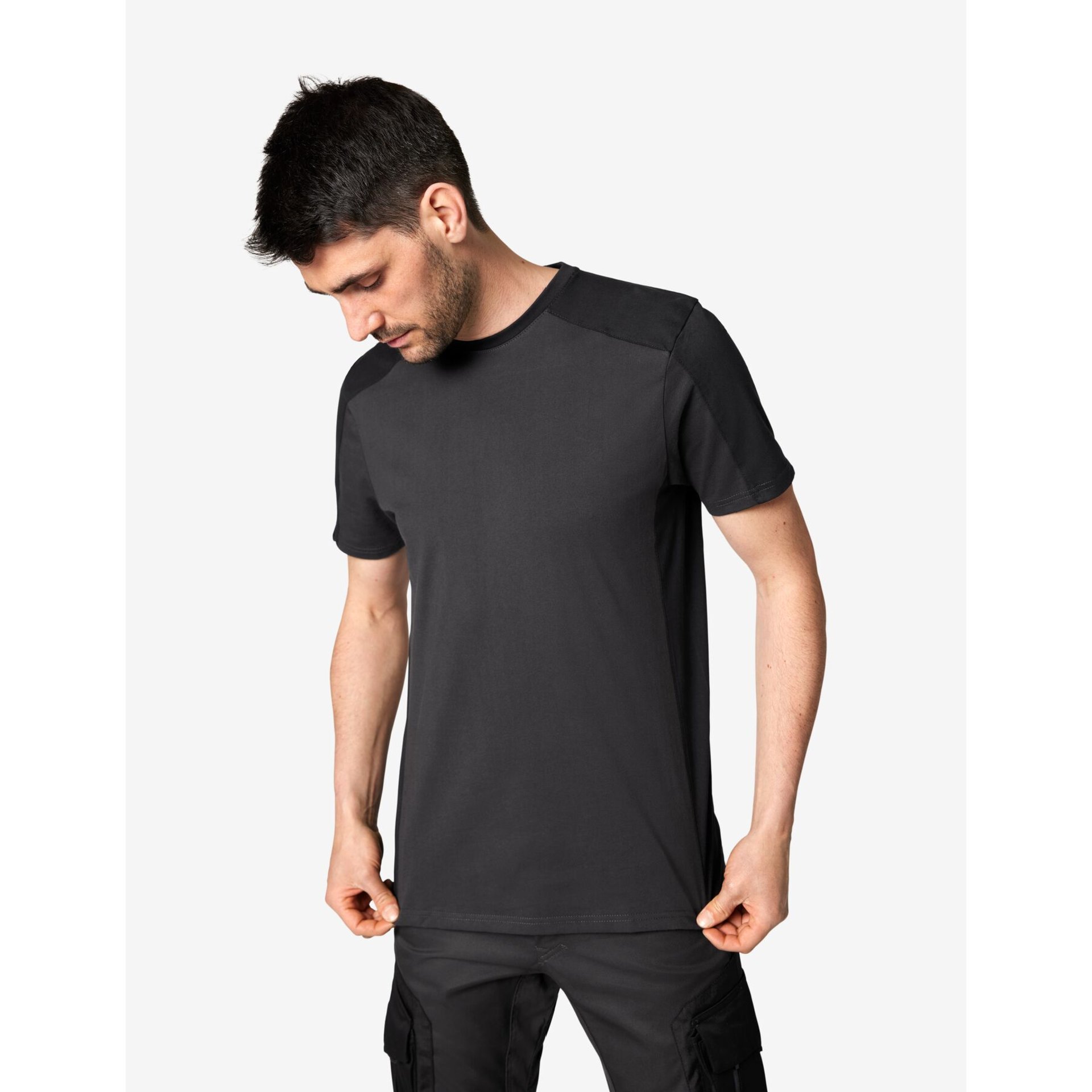 MARC T-Shirt zweifarbig anthrazit-schwarz Gr. 2XL
