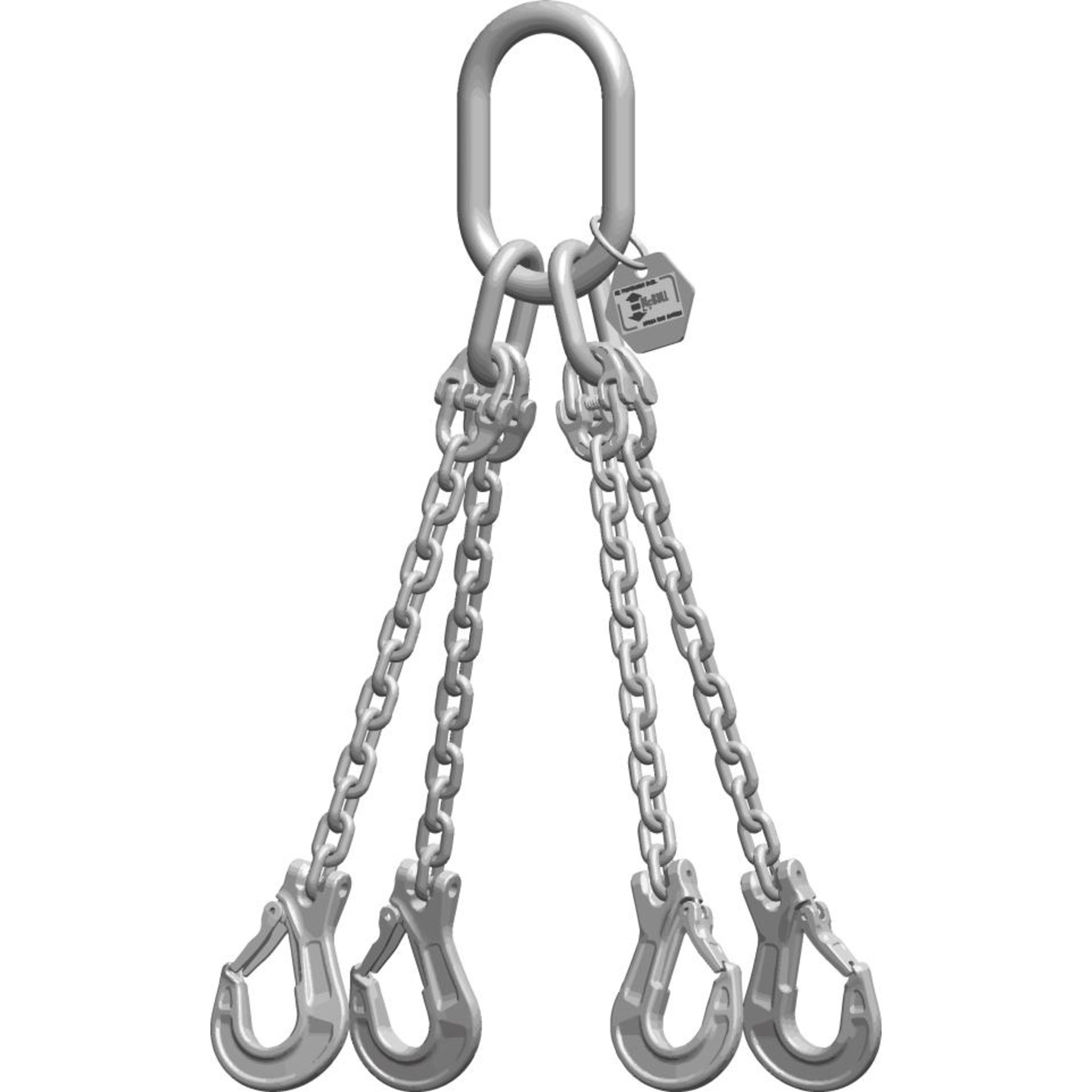 Vierstrang-Kettengehänge mit INOX-Kette