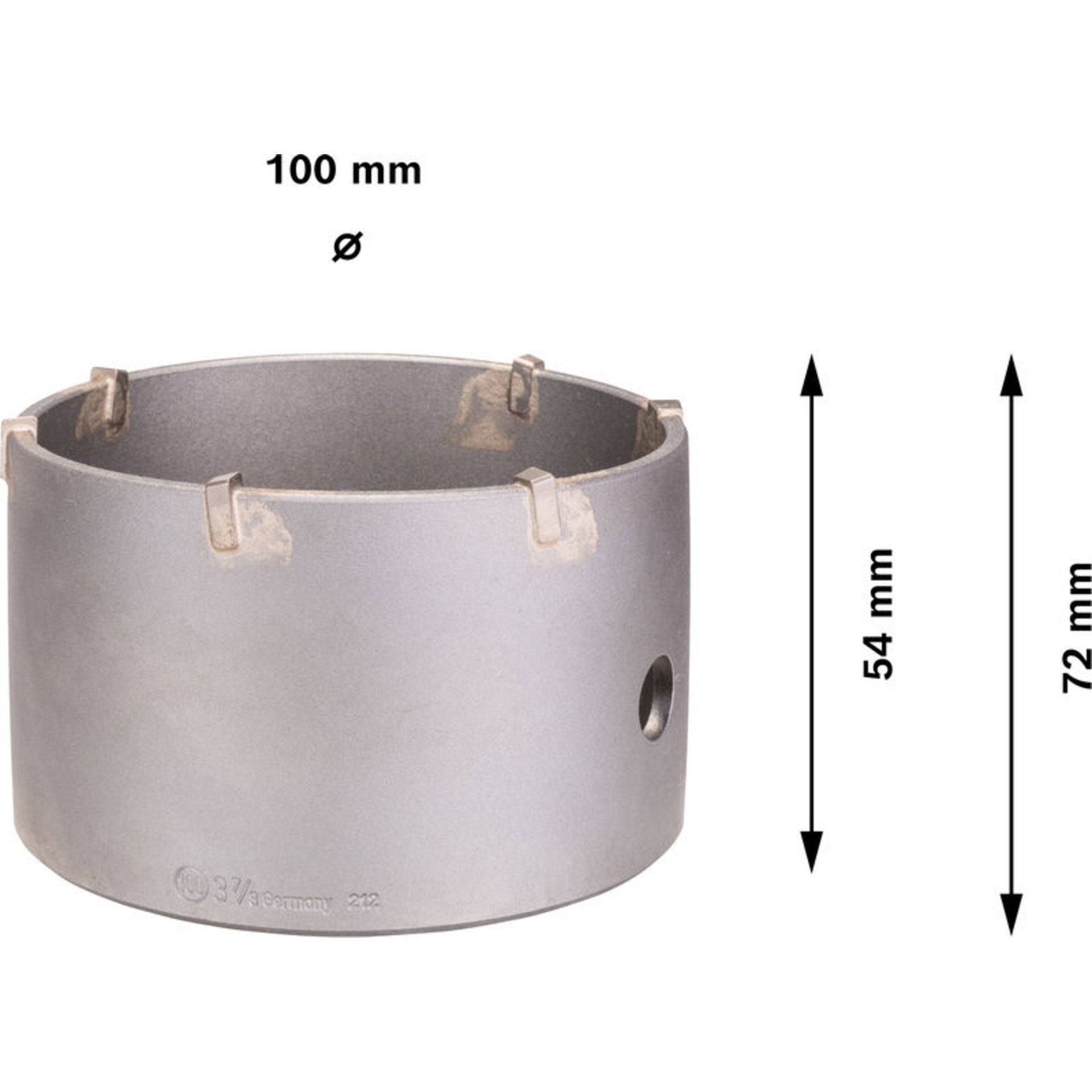 PRO SDS plus-5 Bohrkrone, 100 x 50 x 72 mm