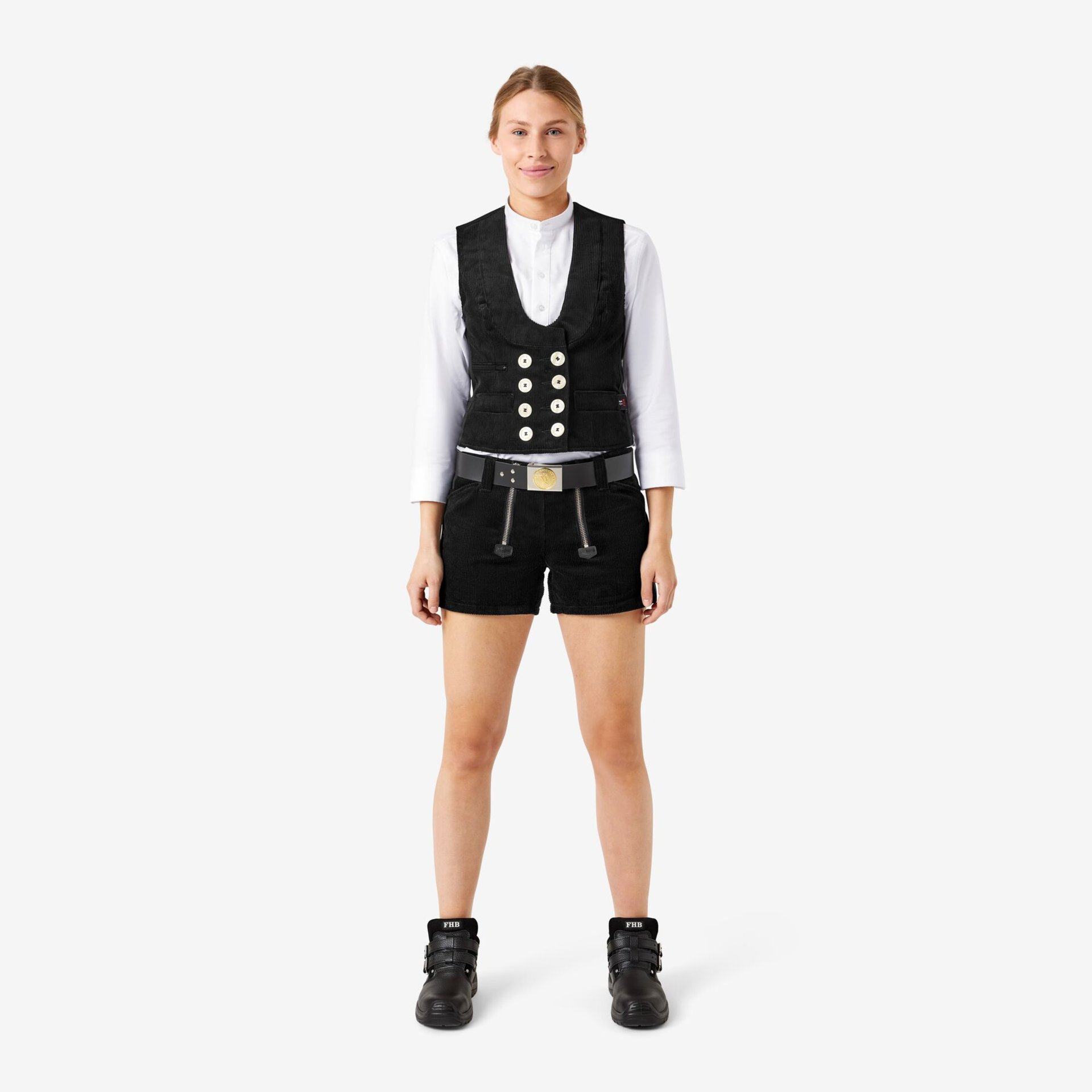 HILDE Zunftweste Genuacord schwarz 40