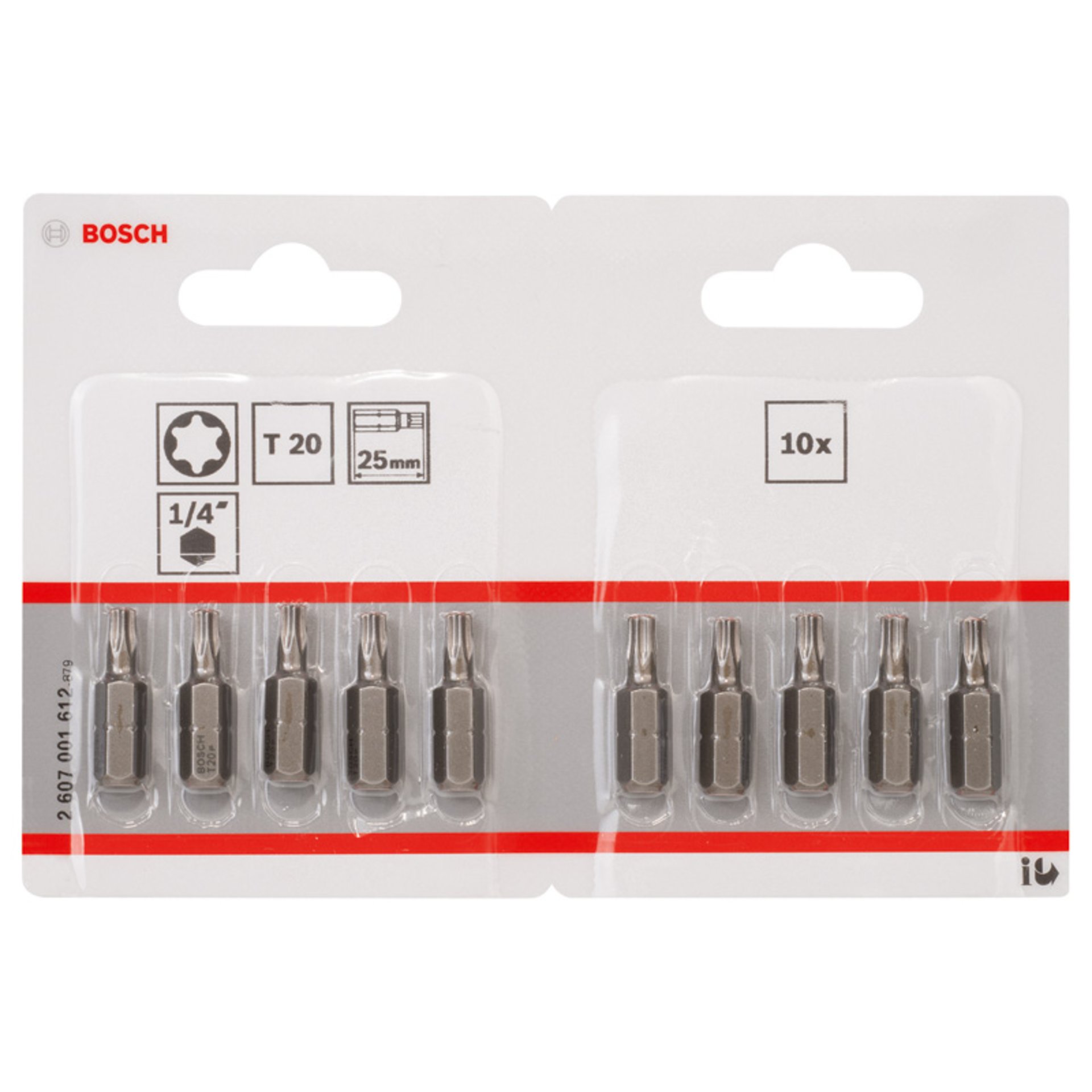 Schrauberbit Extra-Hart T20, 25 mm, 10er-Pack