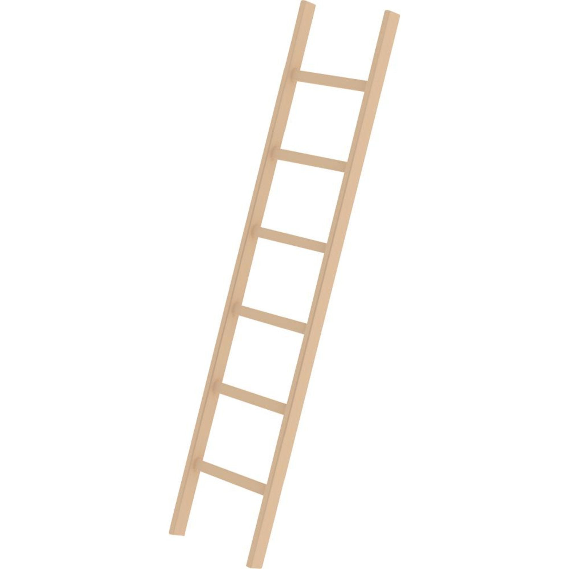Holz-Sprossen-Anlegeleiter, ohne Traverse