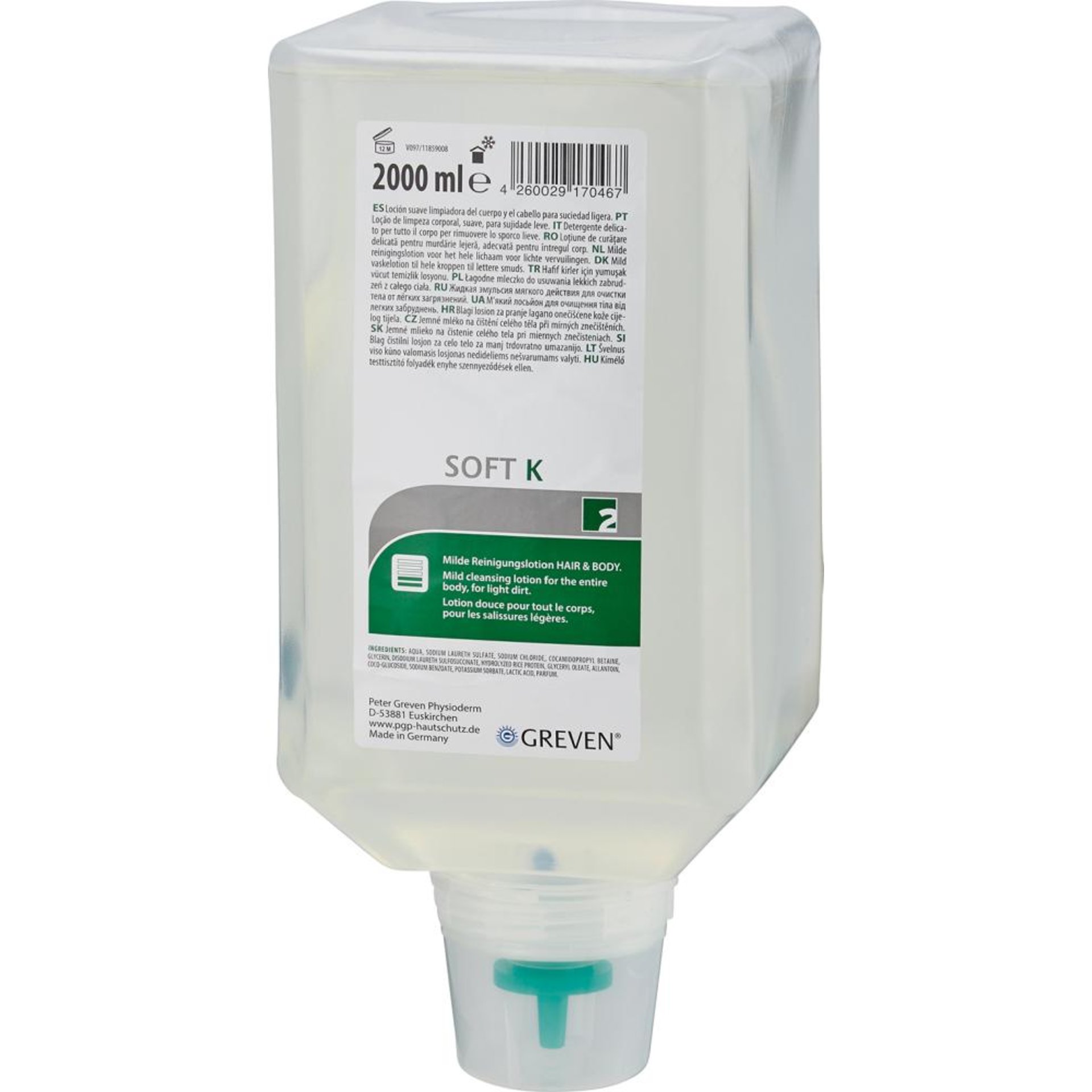 Handreiniger Greven Soft K, 2000 ml Varioflasche