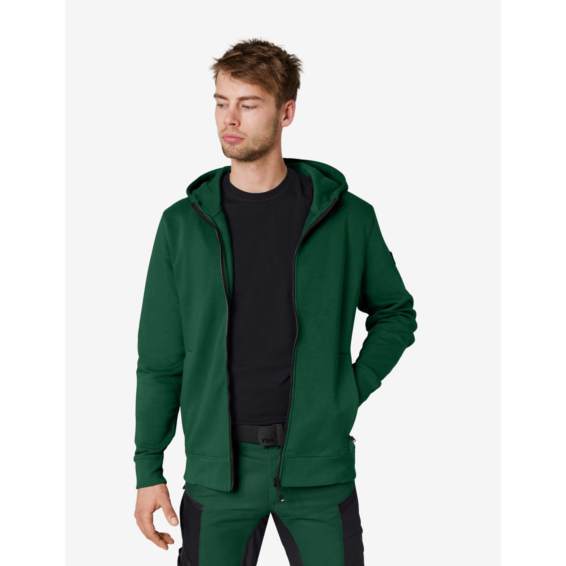 QUENTIN Hoodie-Jacke unisex grün M