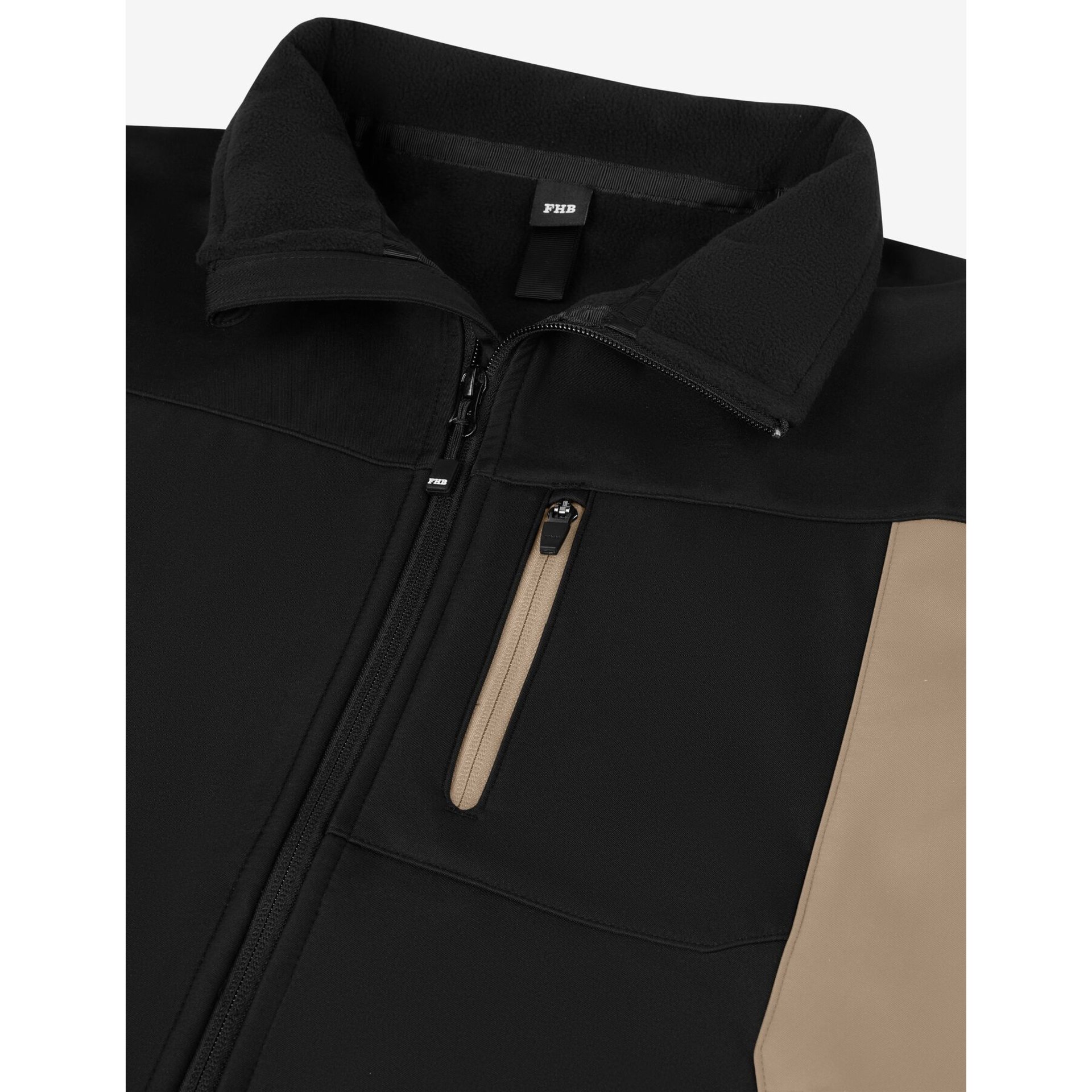 JUSTUS Softshell Weste beige-schwarz S